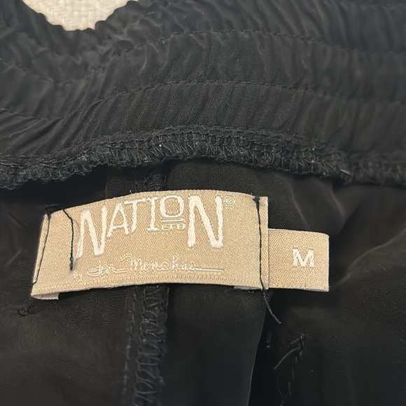 Nation LTD black rayon joggers SZ M made in LA silky texture pull on pants chic - Picture 6 of 16